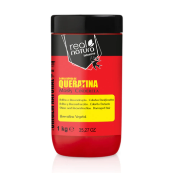 Repair Mask for Damaged and Brittle Hair Real Natura QUERATINA Cinderela