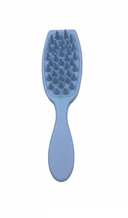 Hair Expert Hair Cleaning Brush Nude Blue Massage brush with an extended handle for the scalp