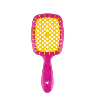 Hairbrush Janeke SUPERBRUSH-small FUCHSIA/YELLOW.86SP234 FY