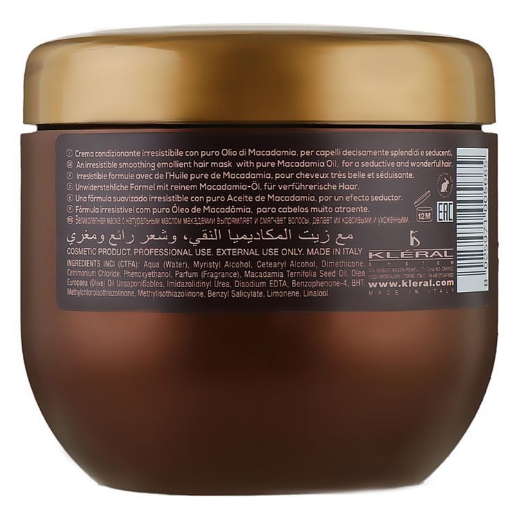 Kleral System Olio Di Macadamia Silky Mask 500 ml