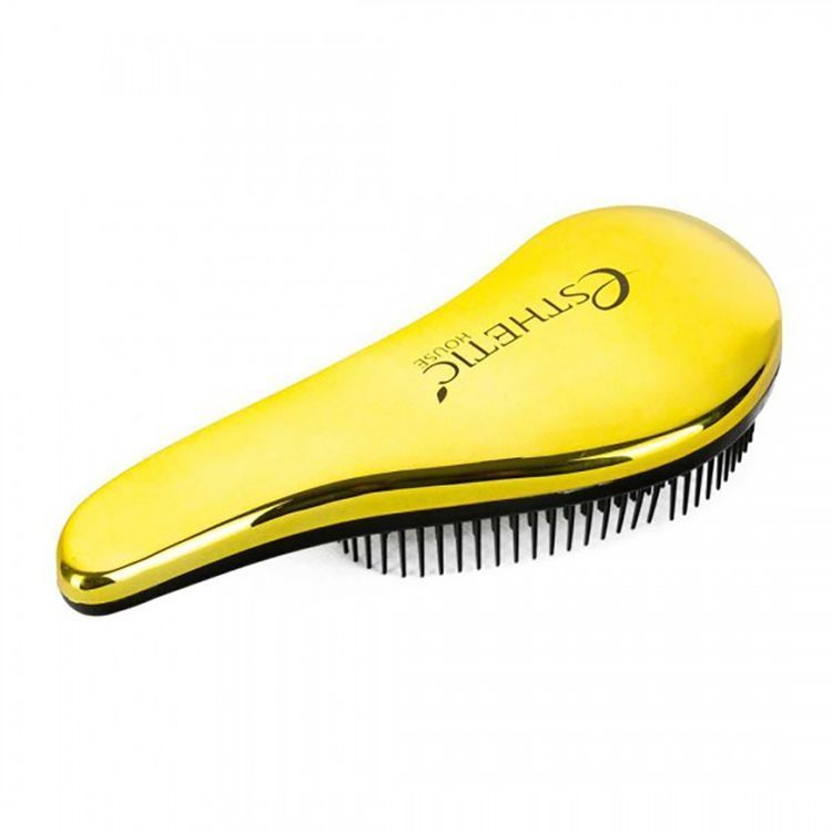 Esthetic House Hair Brush For Easy Comb Gold