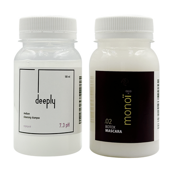 Botox Fox Monoi + Deeply Medium Cleansing Shampoo 7.3 pH 100+100 мл