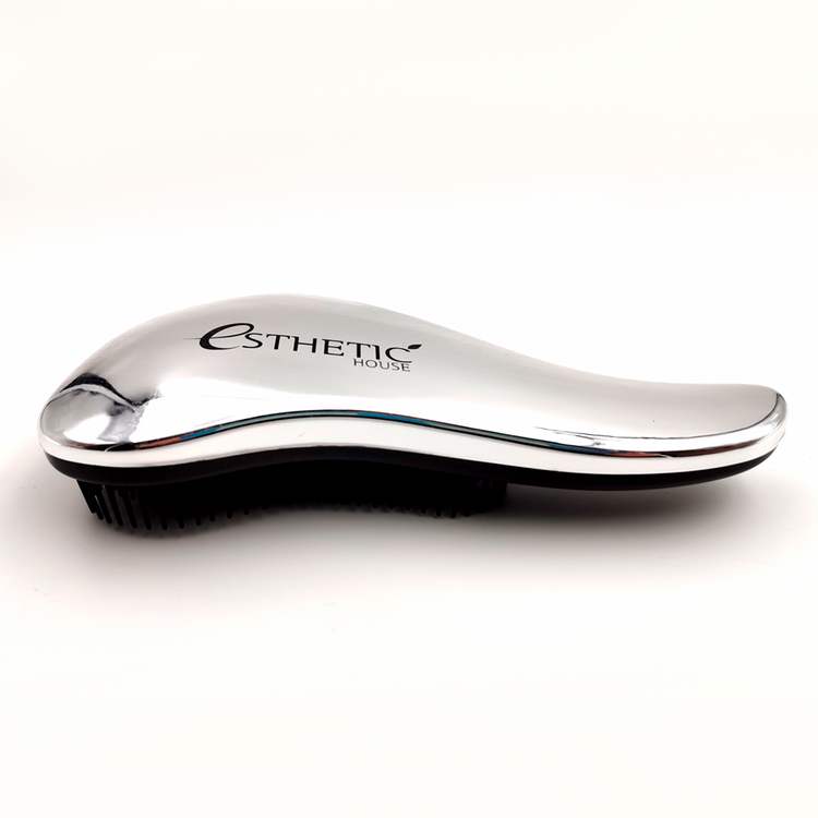 Esthetic House Hair Brush For Easy Comb Silver