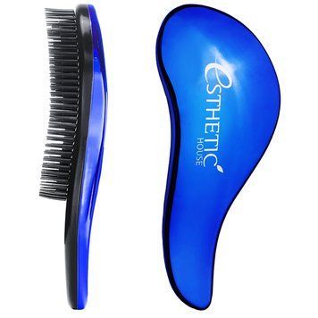 Esthetic House Hair Brush For Easy Comb Blue