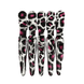 Hair Expert Clip Crocodile clips, x5, Leopard Pink
