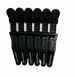 Hair Expert Clip Crocodile Clips, x6, Black