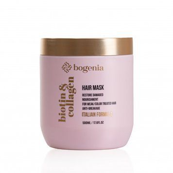 Mask for deep nourishment and hair restoration Bogenia Biotin & Collagen Hair Mask