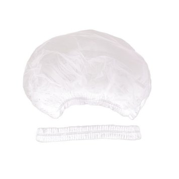 Hair Expert Disposable plastic cap. White 1x100 pcs.