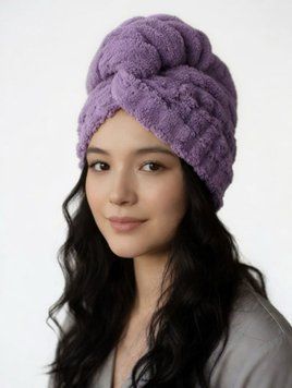 Hair Towel Turban. Purple Hair Expert