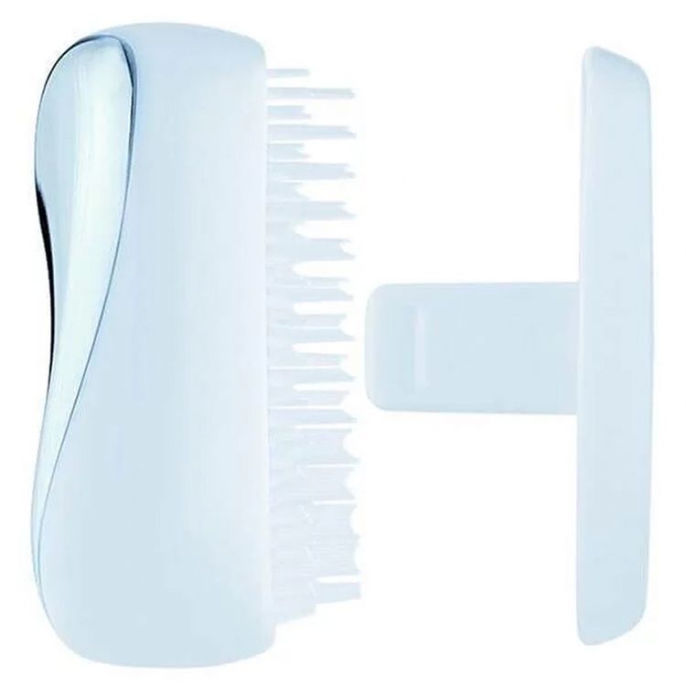 Tangle Teezer. Hair Brush Compact Styler Sky Blue Delight Chrome