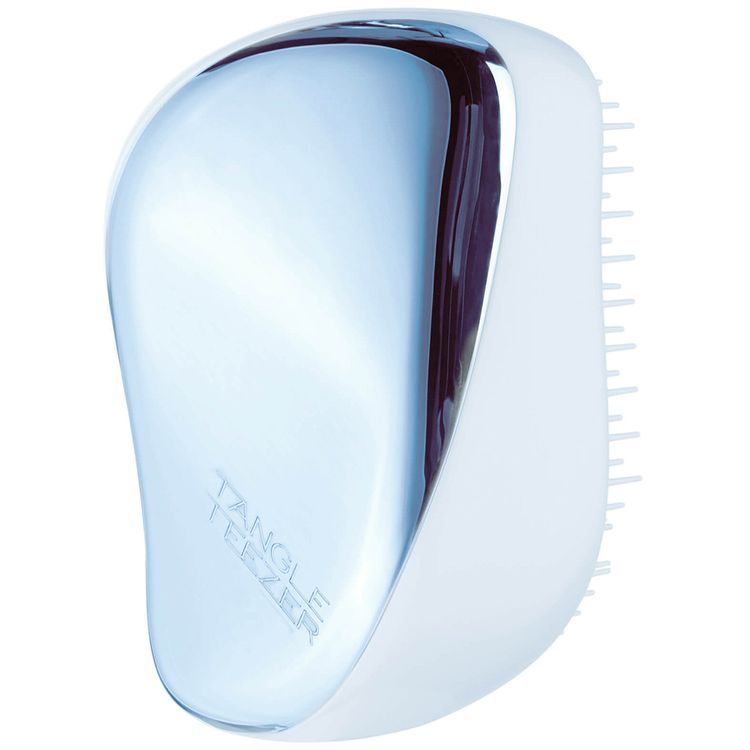 Tangle Teezer. Hair Brush Compact Styler Sky Blue Delight Chrome